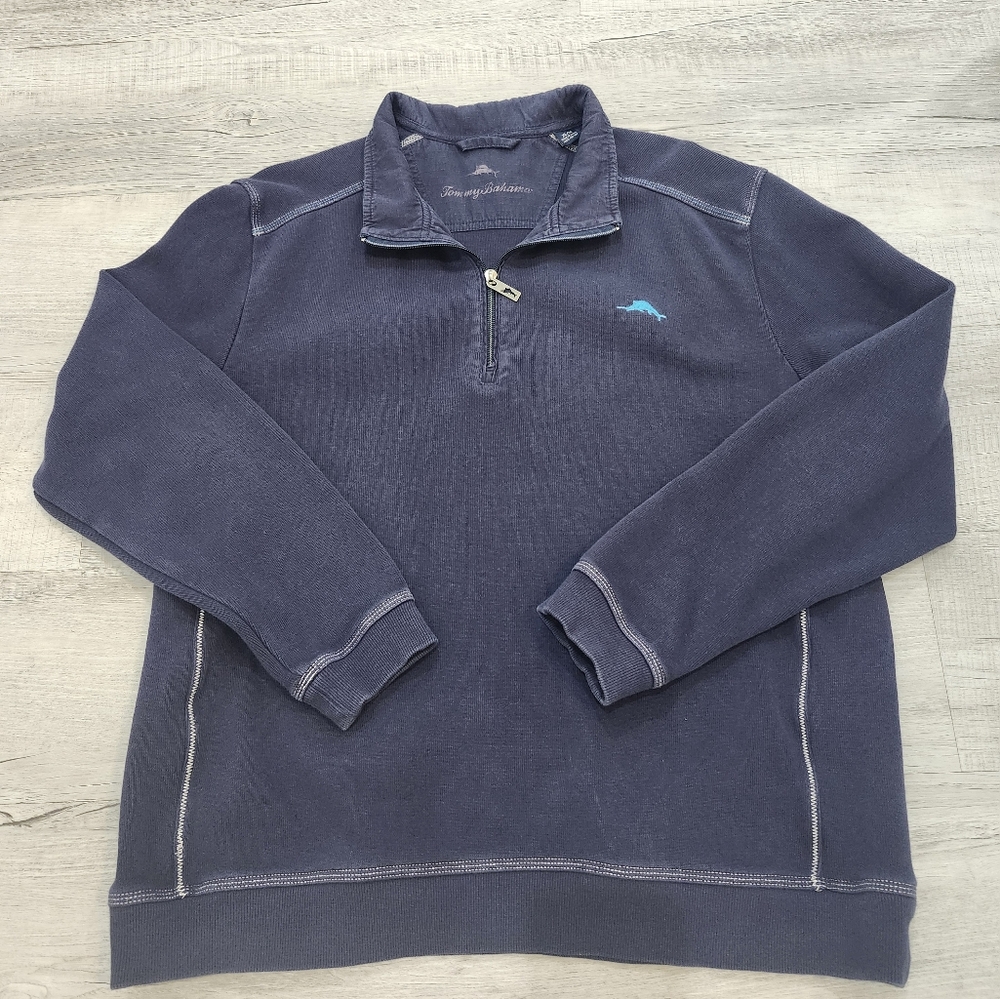 Tommy Bahama Las Vegas Men's Navy Quarter Zip Pullover XL